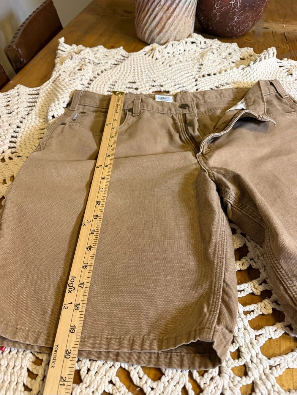Carhartt Carpenter Shorts Men’s 38 Brown Duck Canvas Y2K 2007 Workwear